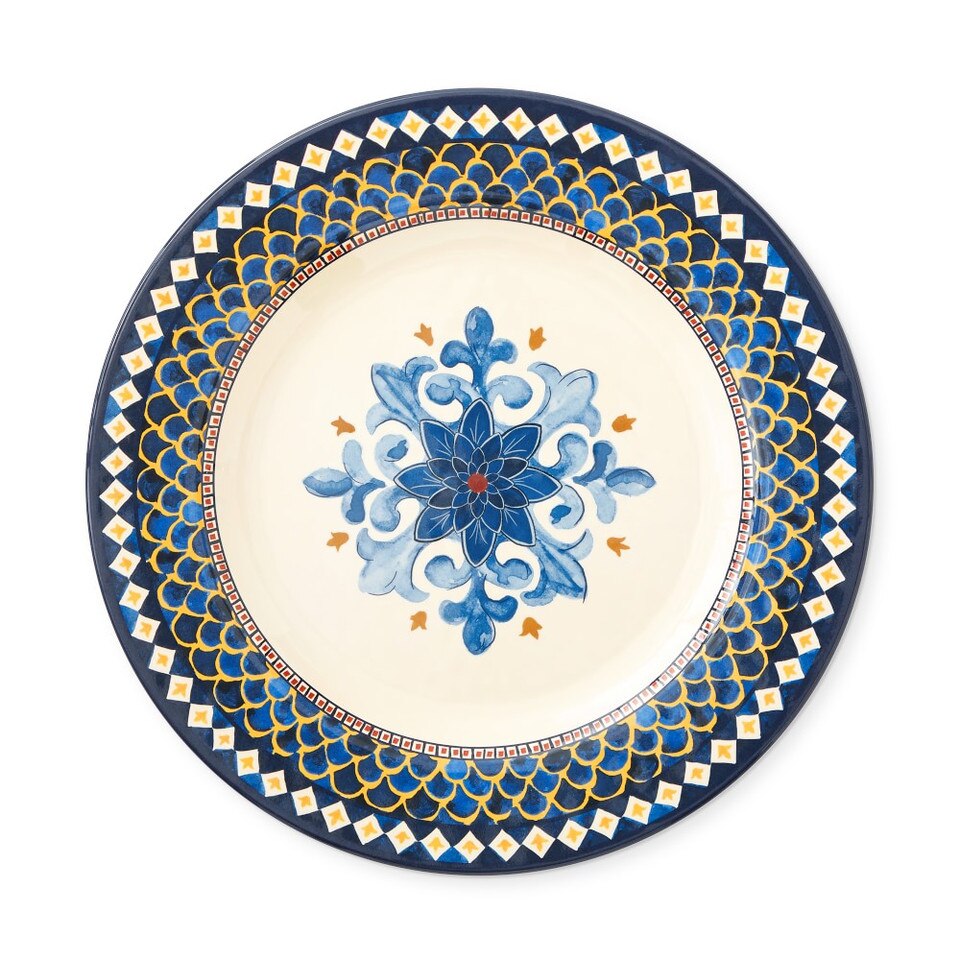 Sicily Outdoor Melamine Dinner Plates, Blue Williams Sonoma Australia